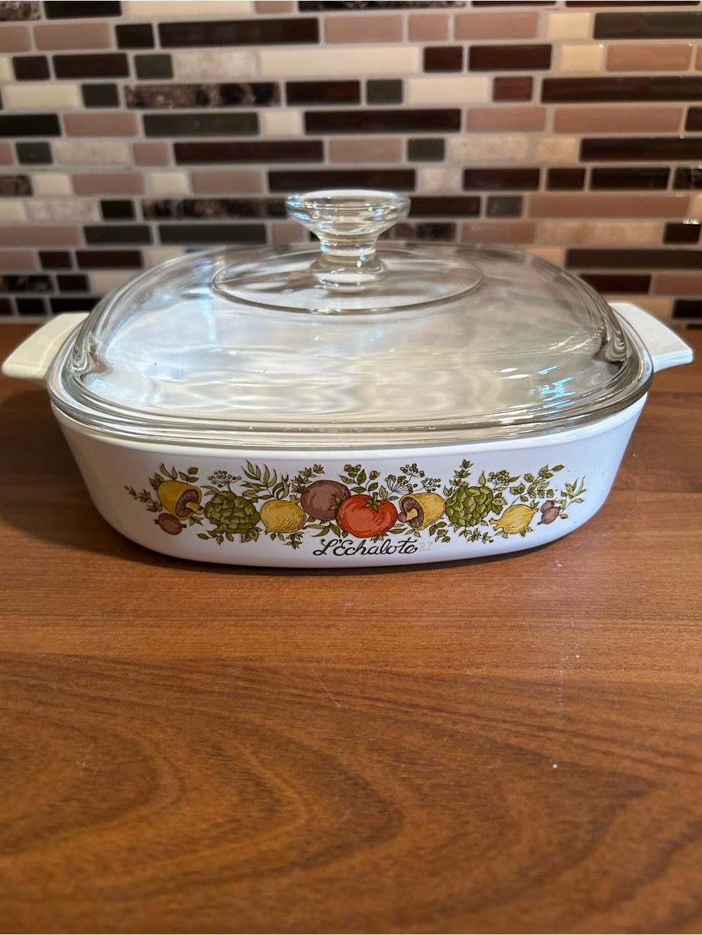 Vintage Corningware Spice of Life 1 1/2 Quart Casserole Dish with Lid A8-B